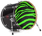 Vinyl Decal Skin Wrap for 22" Bass Kick Drum Head Zebra Green - DRUM HEAD NOT INCLUDED