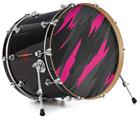 Vinyl Decal Skin Wrap for 22" Bass Kick Drum Head Jagged Camo Hot Pink - DRUM HEAD NOT INCLUDED