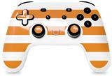 Skin Decal Wrap works with Original Google Stadia Controller Psycho Stripes Orange and White Skin Only CONTROLLER NOT INCLUDED