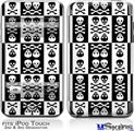 iPod Touch 2G & 3G Skin - Skull And Crossbones Pattern Bw