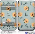 iPod Touch 2G & 3G Skin - Poppy Orange Light Blue