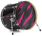 Decal Skin works with most 24" Bass Kick Drum Heads Jagged Camo Hot Pink - DRUM HEAD NOT INCLUDED