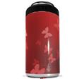 WraptorSkinz Skin Decal Wrap compatible with Yeti 16oz Tall Colster Can Cooler Insulator Bokeh Butterflies Red (COOLER NOT INCLUDED)