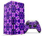WraptorSkinz Skin Wrap compatible with the 2020 XBOX Series X Console and Controller Daisies Purple (XBOX NOT INCLUDED)