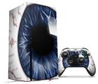 WraptorSkinz Skin Wrap compatible with the 2020 XBOX Series X Console and Controller Eyeball Blue Dark (XBOX NOT INCLUDED)
