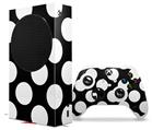 WraptorSkinz Skin Wrap compatible with the 2020 XBOX Series S Console and Controller Kearas Polka Dots White On Black (XBOX NOT INCLUDED)