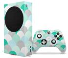 WraptorSkinz Skin Wrap compatible with the 2020 XBOX Series S Console and Controller Brushed Circles Seafoam (XBOX NOT INCLUDED)