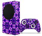 WraptorSkinz Skin Wrap compatible with the 2020 XBOX Series S Console and Controller Daisies Purple (XBOX NOT INCLUDED)