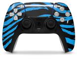 WraptorSkinz Skin Wrap compatible with the Sony PS5 DualSense Controller Zebra Blue (CONTROLLER NOT INCLUDED)