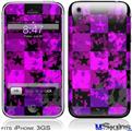 iPhone 3GS Skin - Purple Star Checkerboard
