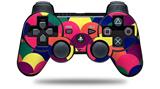 Sony PS3 Controller Decal Style Skin - Brushed Cirlces Multi Dark (CONTROLLER NOT INCLUDED)