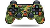 Sony PS3 Controller Decal Style Skin - Famingos and Flowers Sage Green (CONTROLLER NOT INCLUDED)