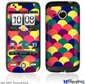 HTC Droid Eris Skin - Brushed Cirlces Multi Dark