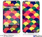 iPod Touch 4G Decal Style Vinyl Skin - Brushed Cirlces Multi Dark