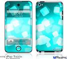 iPod Touch 4G Decal Style Vinyl Skin - Bokeh Squared Neon Teal