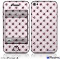 iPhone 4 Decal Style Vinyl Skin - Kearas Daisies Diffuse Glow Pink (DOES NOT fit newer iPhone 4S)