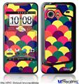 HTC Droid Incredible Skin - Brushed Cirlces Multi Dark