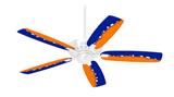 Ripped Colors Blue Orange - Ceiling Fan Skin Kit fits most 42 inch fans (FAN and BLADES SOLD SEPARATELY)