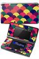 Brushed Cirlces Multi Dark - Decal Style Skin fits Nintendo 3DS (3DS SOLD SEPARATELY)