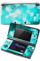 Bokeh Squared Neon Teal - Decal Style Skin fits Nintendo 3DS (3DS SOLD SEPARATELY)