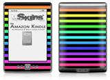 Stripes Rainbow - Decal Style Skin (fits 4th Gen Kindle with 6inch display and no keyboard)
