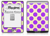 Kearas Polka Dots Purple On Cream - Decal Style Skin (fits 4th Gen Kindle with 6inch display and no keyboard)