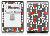 Locknodes 04 Red - Decal Style Skin (fits 4th Gen Kindle with 6inch display and no keyboard)