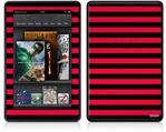 Amazon Kindle Fire (Original) Decal Style Skin - Stripes Red