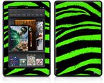 Amazon Kindle Fire (Original) Decal Style Skin - Zebra Green