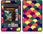 Amazon Kindle Fire (Original) Decal Style Skin - Brushed Cirlces Multi Dark