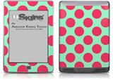 Kearas Polka Dots Pink And Blue - Decal Style Skin (fits Amazon Kindle Touch Skin)