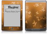 Bokeh Butterflies Orange - Decal Style Skin (fits Amazon Kindle Touch Skin)