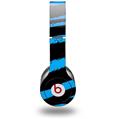 WraptorSkinz Skin Decal Wrap compatible with Beats Solo HD (Original) Zebra Blue (HEADPHONES NOT INCLUDED)