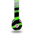 WraptorSkinz Skin Decal Wrap compatible with Beats Solo HD (Original) Zebra Green (HEADPHONES NOT INCLUDED)