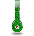 WraptorSkinz Skin Decal Wrap compatible with Beats Solo HD (Original) Folder Doodles Green (HEADPHONES NOT INCLUDED)