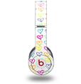 WraptorSkinz Skin Decal Wrap compatible with Beats Solo HD (Original) Kearas Hearts White (HEADPHONES NOT INCLUDED)