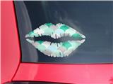 Lips Decal 9x5.5 Brushed Circles Seafoam