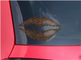 Lips Decal 9x5.5 Folder Doodles Chocolate Brown