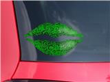 Lips Decal 9x5.5 Folder Doodles Green