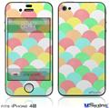 iPhone 4S Decal Style Vinyl Skin - Brushed Cirlces Multi Light