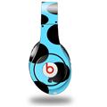 WraptorSkinz Skin Decal Wrap compatible with Beats Studio (Original) Headphones Kearas Polka Dots Black And Blue Skin Only (HEADPHONES NOT INCLUDED)