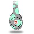 WraptorSkinz Skin Decal Wrap compatible with Beats Studio (Original) Headphones Kearas Polka Dots Mint And Gray Skin Only (HEADPHONES NOT INCLUDED)