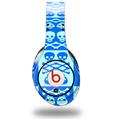 WraptorSkinz Skin Decal Wrap compatible with Beats Studio (Original) Headphones Skull And Crossbones Pattern Blue Skin Only (HEADPHONES NOT INCLUDED)