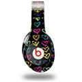 WraptorSkinz Skin Decal Wrap compatible with Beats Studio (Original) Headphones Kearas Hearts Black Skin Only (HEADPHONES NOT INCLUDED)