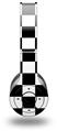 WraptorSkinz Skin Decal Wrap compatible with Beats Wireless (Original) Headphones Checkers White Skin Only (HEADPHONES NOT INCLUDED)
