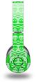WraptorSkinz Skin Decal Wrap compatible with Beats Wireless (Original) Headphones Skull And Crossbones Pattern Green Skin Only (HEADPHONES NOT INCLUDED)