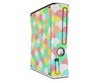 Brushed Cirlces Multi Light Decal Style Skin for XBOX 360 Slim Vertical