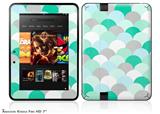 Brushed Circles Seafoam Decal Style Skin fits 2012 Amazon Kindle Fire HD 7 inch