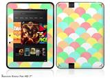 Brushed Cirlces Multi Light Decal Style Skin fits 2012 Amazon Kindle Fire HD 7 inch