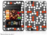 Locknodes 04 RedDecal Style Skin fits 2012 Amazon Kindle Fire HD 7 inch
